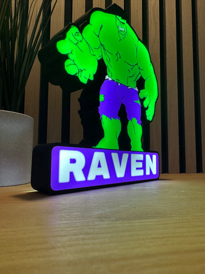 Personalised Hulk Lightbox LED