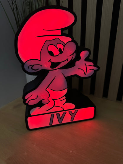 Personalised Smurf Lightbox